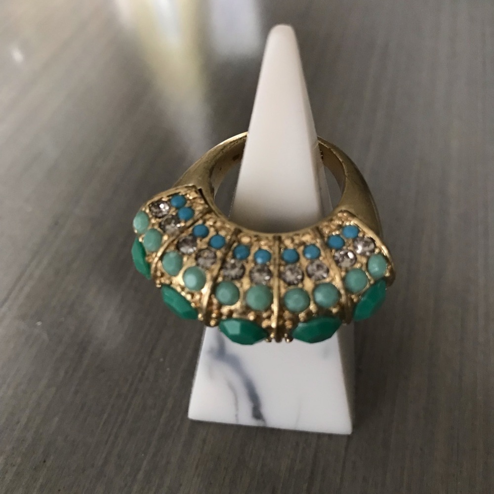 Blue stone costume ring